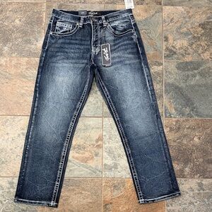 True Luck Dark Wash Relaxed Jeans